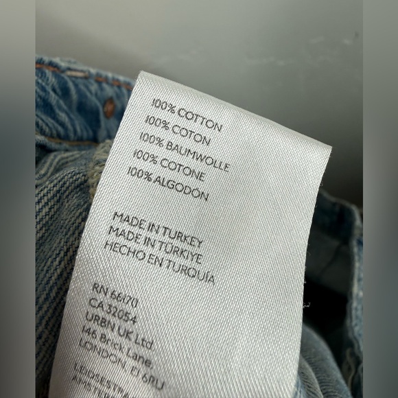 Free People We The Free Palmer Jeans Denim Cuffed Wide Leg Size 32 - Picture 8 of 12